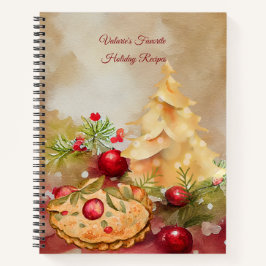 Cuaderno Navidades recetas portátiles personalizados