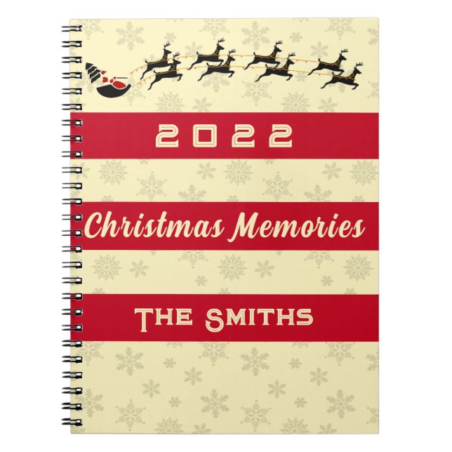 Cuaderno Navidades Recuerdos Familia Personalizada Keepsake (Frente)