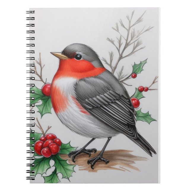 Cuaderno Navidades Red Robin Bird (Frente)