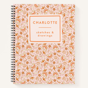 Cuaderno Navidades Retro Rosa Cute Personalizado Disco