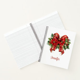 Cuaderno Navidades rojos y de oro festivos se doblan
