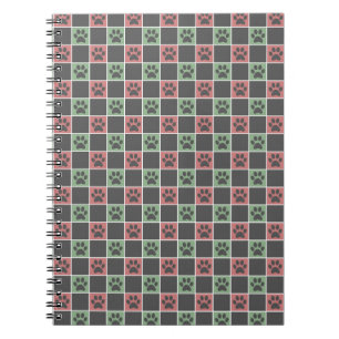 Cuaderno Navidades rojos y verdes Patrón de impresión de ho