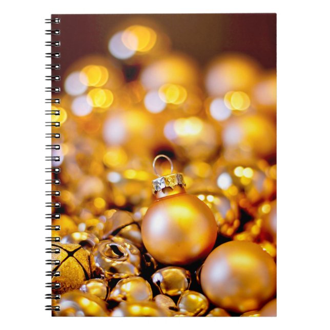 Cuaderno Navidades Rosa Gold Baubles (Frente)