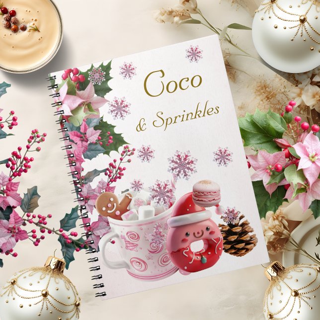 Cuaderno Navidades rosados pasteles Coco & Sprinkles (Subido por el creador)