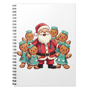 Cuaderno Navidades Santa Claus Gingerbread Enfermeras