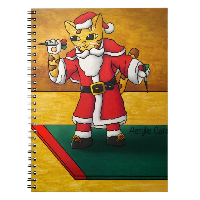 Cuaderno Navidades Santa Darts Cat (Frente)