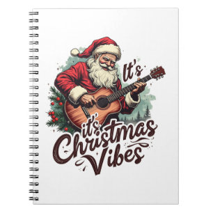 Cuaderno Navidades Santa Guitar Player - Rockin alrededor