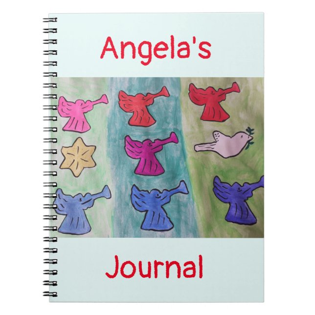 Cuaderno Navidades Se Angels With Trumpets Espiral Notebook (Frente)