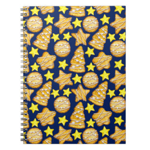 Cuaderno Navidades sin fisuras patrón de caramelos y cola a