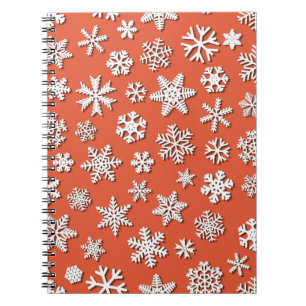 Cuaderno Navidades sin inconvenientes de copos de nieve con