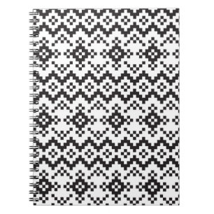 Cuaderno Navidades Snowflakes Fair Isle Seamless Patternart