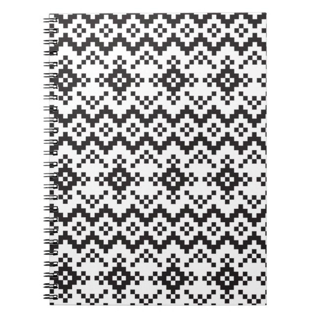 Cuaderno Navidades Snowflakes Fair Isle Seamless Patternart (Frente)