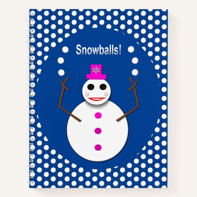Cuaderno Navidades Snowlady Juggys Nieves Graciosa (Anverso)