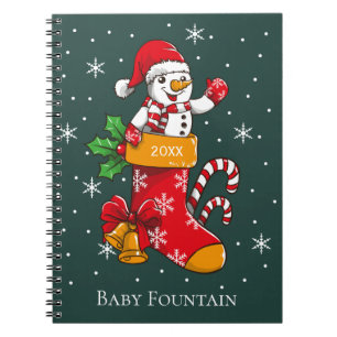 Cuaderno Navidades Snowman reaccionan ante los copos de nie