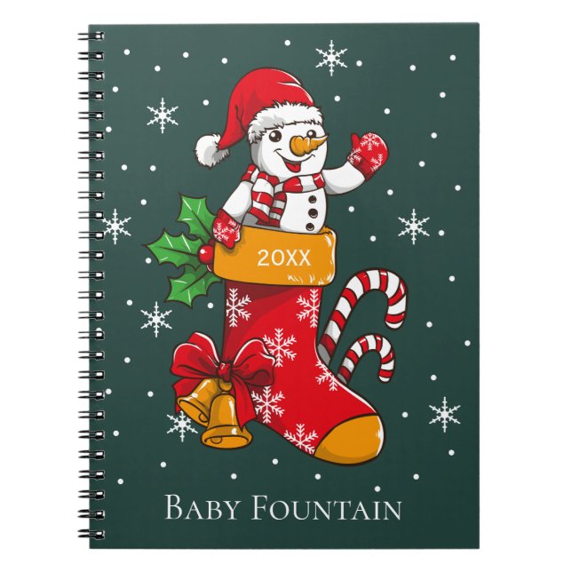 Cuaderno Navidades Snowman reaccionan con canto de nieve (Frente)
