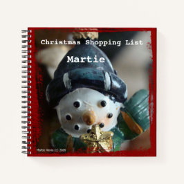 Cuaderno Navidades Snowman Shopping List Spiral Notebook
