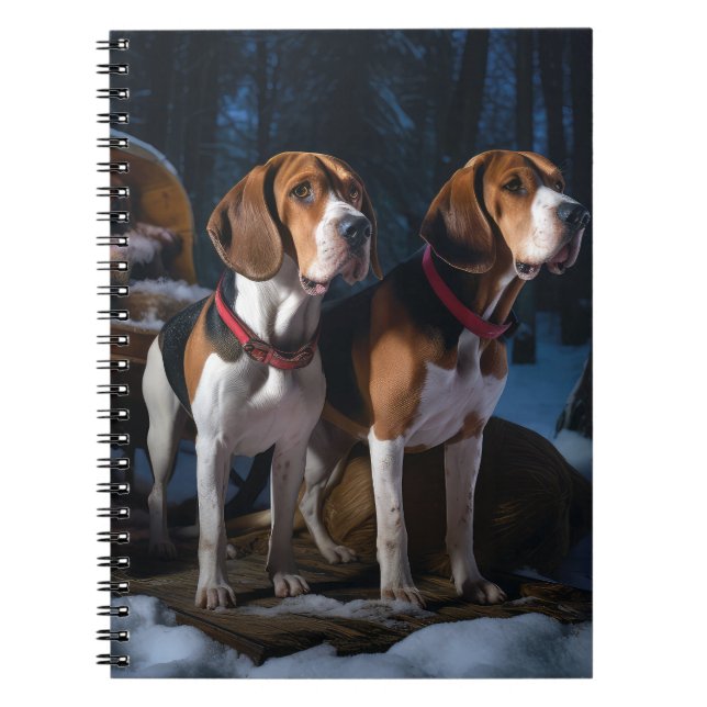 Cuaderno Navidades Snowy Sleigh de Foxhound Inglés American (Frente)