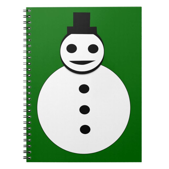 Cuaderno Navidades sonrientes Snowman Notebook (Frente)