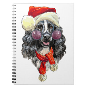 Cuaderno Navidades spaniel dog