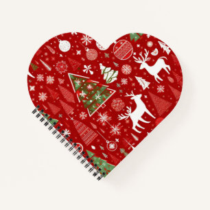 Cuaderno Navidades temática árboles de Navidad copos de nie