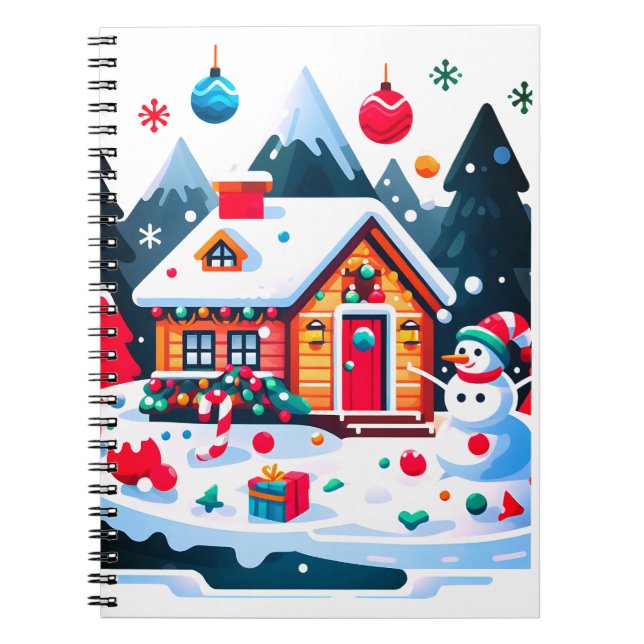 Cuaderno Navidades: Temporada de vacaciones cálidas y acoge (Frente)