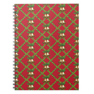 Cuaderno Navidades tradicionales campanas de jingle rojas y