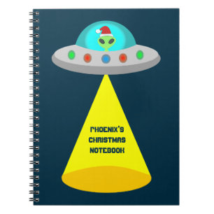 Cuaderno Navidades UFO Ho Ho Alien Personalizado de platill