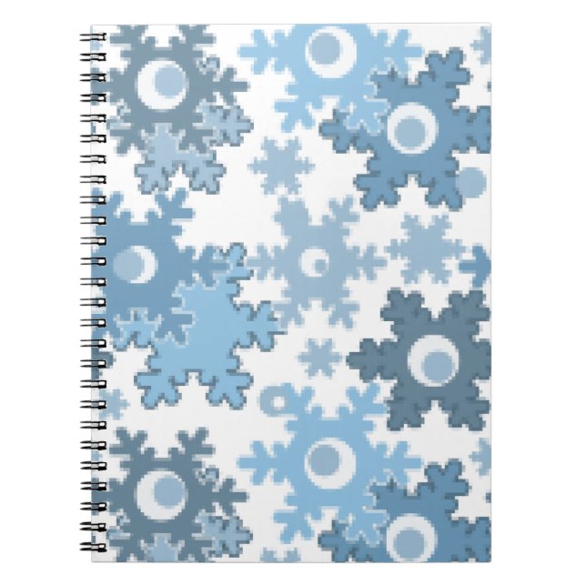 Cuaderno Navidades vacaciones festivos copos de nieve de in (Frente)