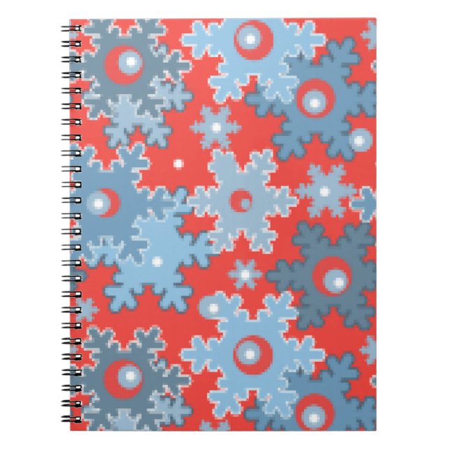 Cuaderno Navidades vacaciones festivos copos de nieve de in (Frente)