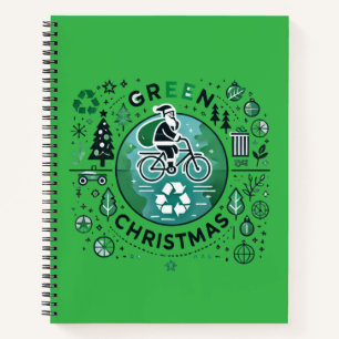 Cuaderno Navidades verdes - Diseño de Santa y Reciclaje