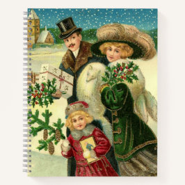 Cuaderno Navidades Victorianos Escenas En La Nieve