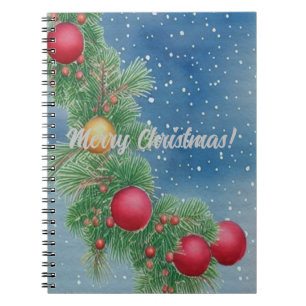 Cuaderno Navidades Vintage Watercolor Feliz Navidad 2022