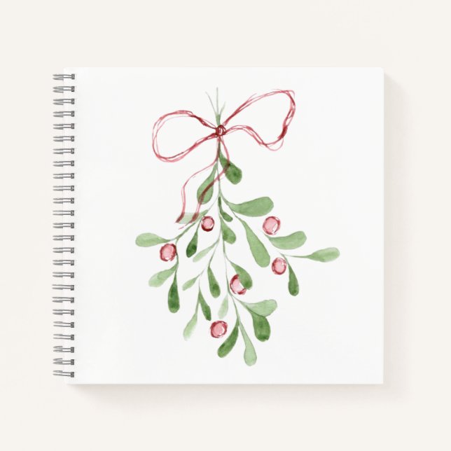Cuaderno Navidades Watercolor Mistletoe Journal (Anverso)