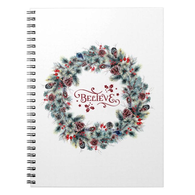 Cuaderno Navidades Wreath CREE Típografía (Frente)