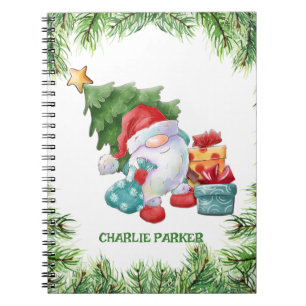 Cuaderno Navidades Wreath y Gnome Santa Claus