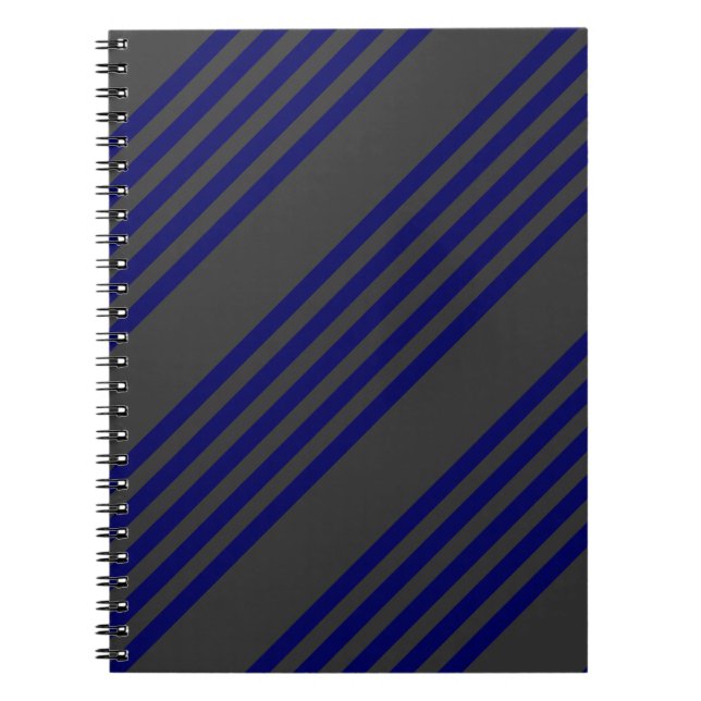 Cuaderno Navy blue and charcoal five stripes pattern (Frente)