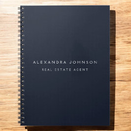 Cuaderno Navy Blue Modern Elegant Profesional Clásico