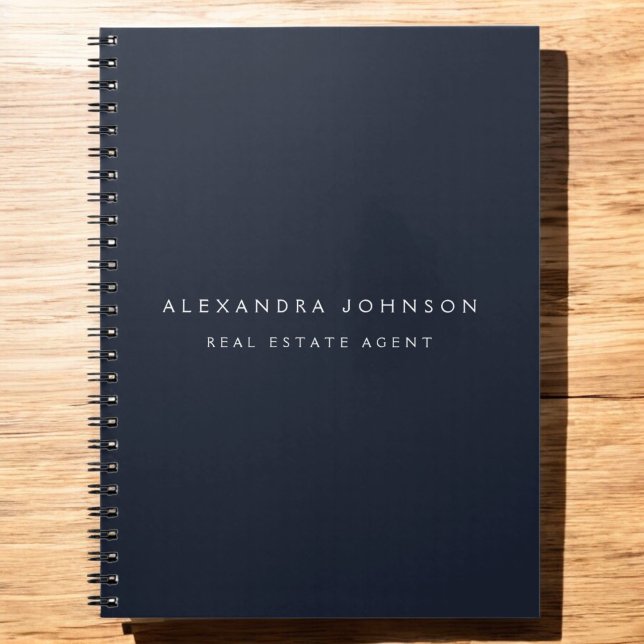 Cuaderno Navy Blue Modern Elegant Profesional Clásico (Subido por el creador)