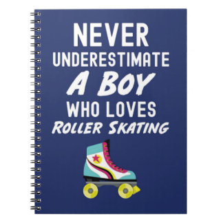 Cuaderno Navy Blue Roller Skating Gifts For Boys Skater Kid