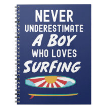 Navy Blue Surfer Gifts For Kids Boys Surfing Surf