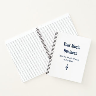Cuaderno Navy Blue Treble Clef Music Business