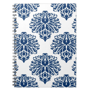 Cuaderno Navy Elegant Damask