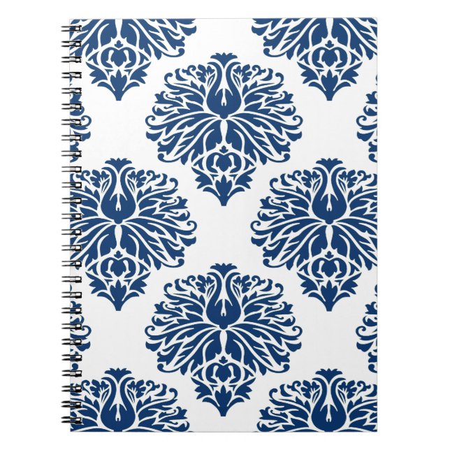 Cuaderno Navy Elegant Damask (Frente)