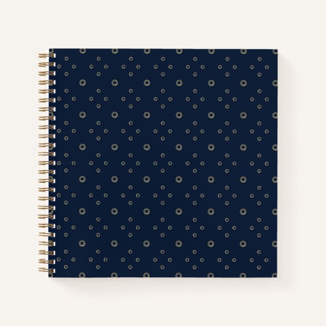 Cuaderno Navy | Golden Zinnia Sun (Anverso)