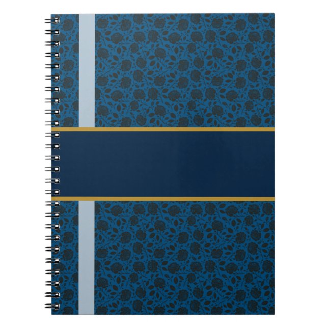 Cuaderno Navy Rose Damask (Frente)