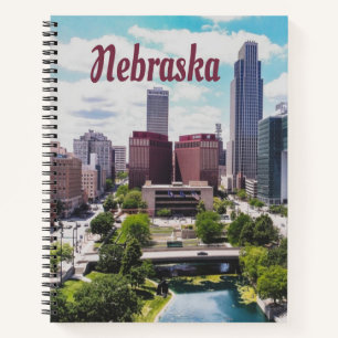 Cuaderno Nebraska City Skyline Omaha