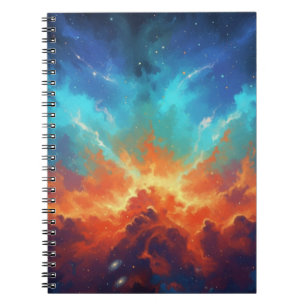 Cuaderno Nebulosa Cósmica Arte de Galaxia Espacial Abstract