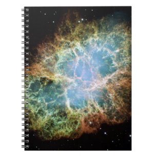 Cuaderno Nebulosa de cangrejo verde azulada