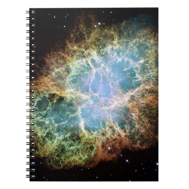 Cuaderno Nebulosa de cangrejo verde azulada (Frente)