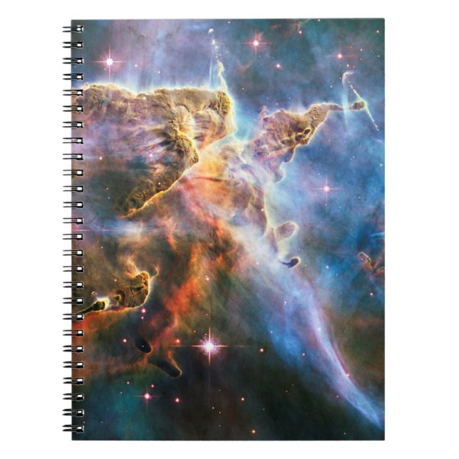 Cuaderno Nebulosa de galaxia espacial. Estrellas universale (Frente)